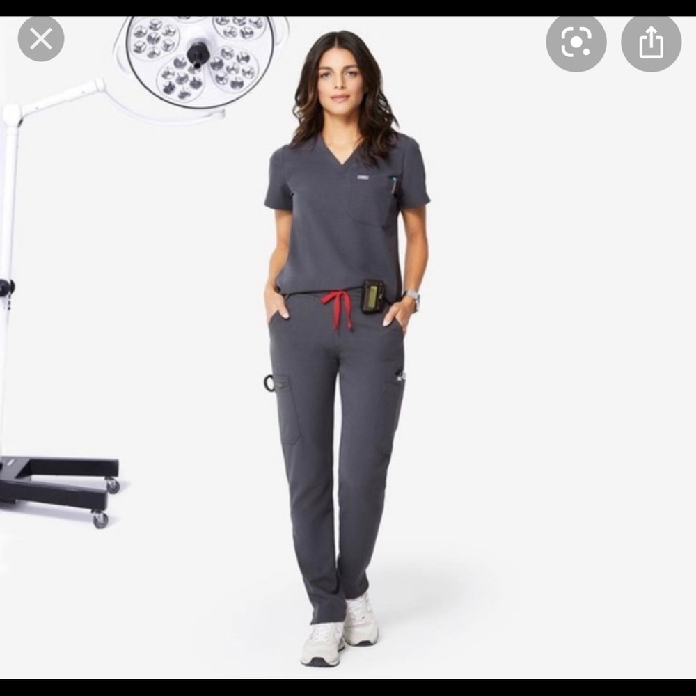 Figs Charcoal scrub set, XXS/XXSP